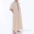 Robe islamique à manches longues à manches longues en polyester à la daffah d'origine